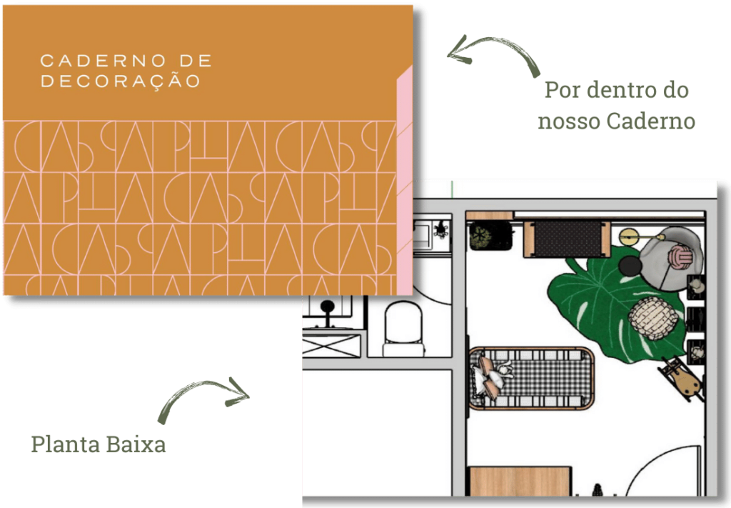 caderno decoração projeto design e arquitetura de interiores